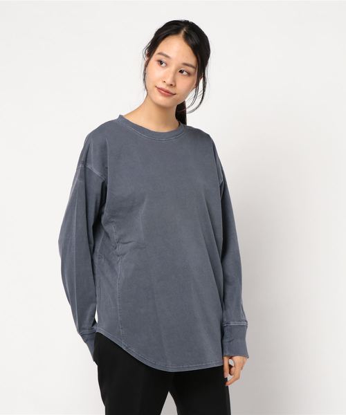 CRAFT STANDARD BOUTIQUE（クラフトスタンダードブティック）の「裾ラウンドピグメントカットプルオーバー〇（Tシャツ/カットソー・レディース・ベージュ/ネイビー/オフホワイト/マスタード・M/L）」の12枚目の写真