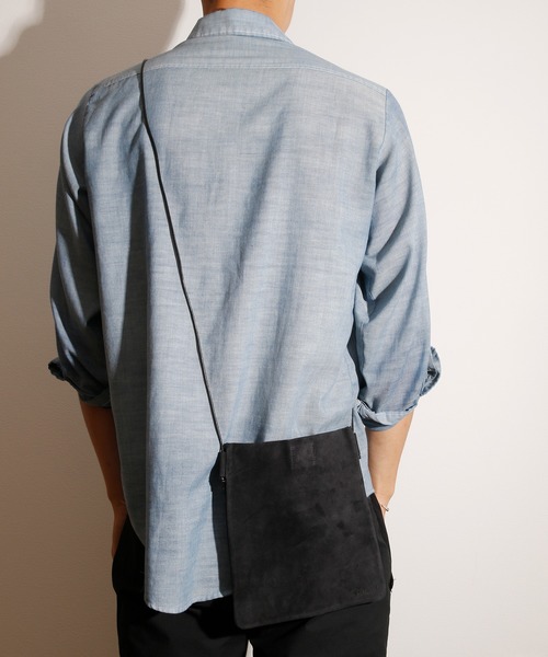 BICASH（ビカーシ）の「BICASH ビカーシ / レザーサコッシュ ショルダーバッグ / B844（ショルダーバッグ・メンズ・ブラック/ダークブラウン/ブラウン/ブラック系その他/キャメル・FREE）」の3枚目の写真