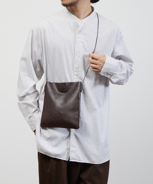 BICASH（ビカーシ）の「BICASH ビカーシ / レザーサコッシュ ショルダーバッグ / B844（ショルダーバッグ・メンズ・ブラック/ダークブラウン/ブラウン/ブラック系その他/キャメル・FREE）」の9枚目の写真