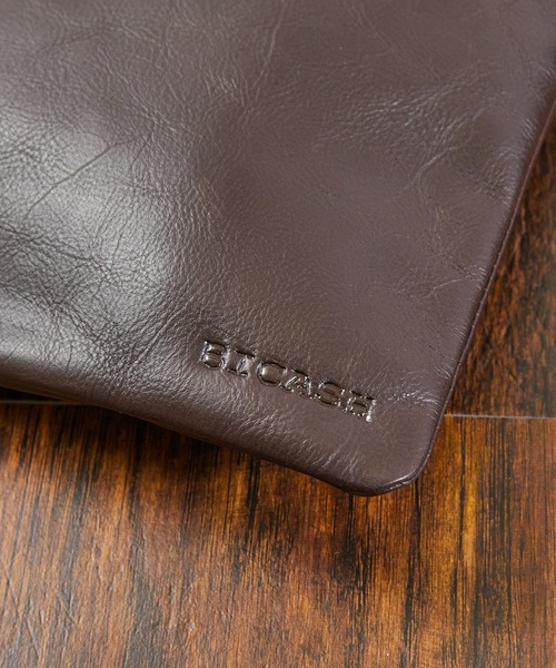 BICASH（ビカーシ）の「BICASH ビカーシ / レザーサコッシュ ショルダーバッグ / B844（ショルダーバッグ・メンズ・ブラック/ダークブラウン/ブラウン/ブラック系その他/キャメル・FREE）」の12枚目の写真