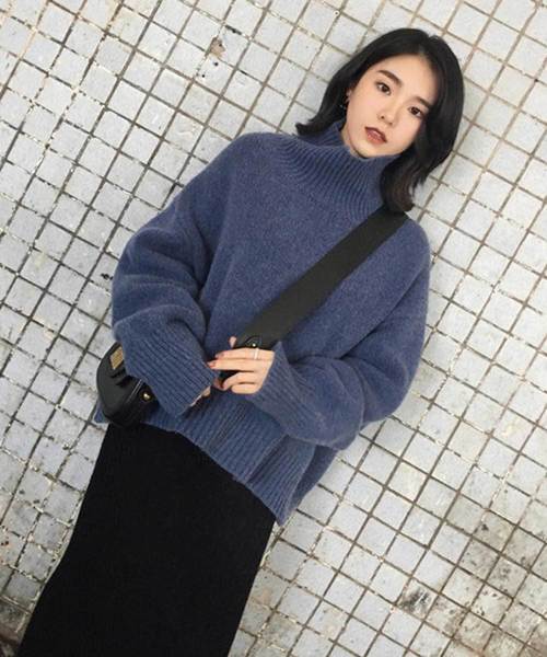 MANGROVE(マングローブ)の「【MANGROVE SELECT】ボリュームハイネックプルオーバーニット(ニット/セーター・レディース・ブラック/ベージュ/ブラウン/ブルー・FREE)」の5枚目の写真