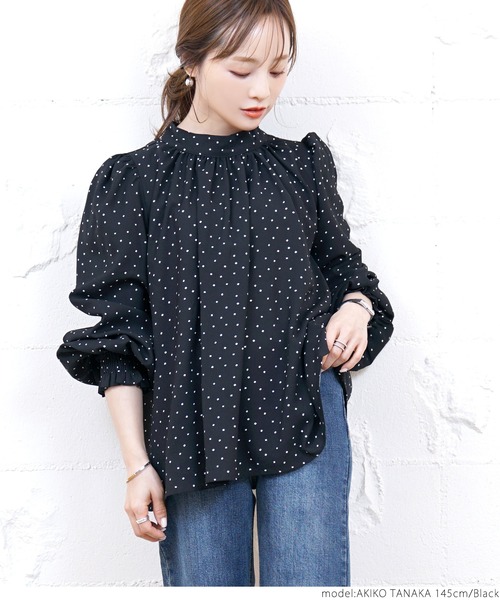 スクエアドットバックリボンブラウス（シャツ/ブラウス）｜coca（coca