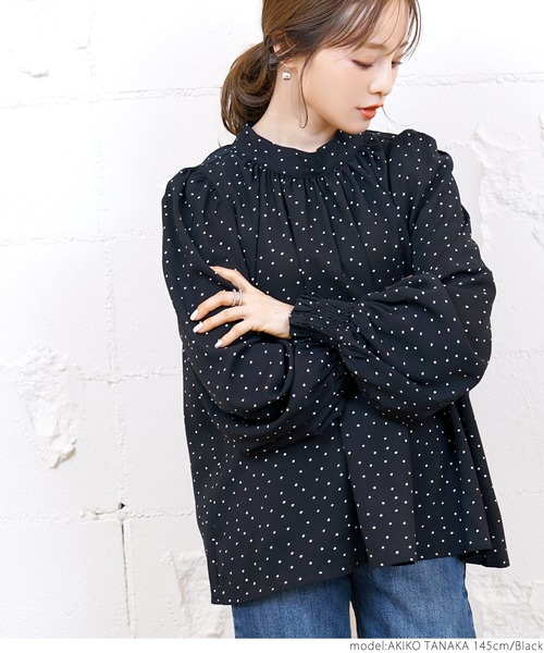 coca（coca）（コカ）の「スクエアドットバックリボンブラウス（シャツ/ブラウス・レディース・ブラック・ONE SIZE）」の11枚目の写真