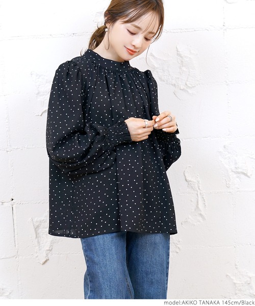 coca（coca）（コカ）の「スクエアドットバックリボンブラウス（シャツ/ブラウス・レディース・ブラック・ONE SIZE）」の10枚目の写真