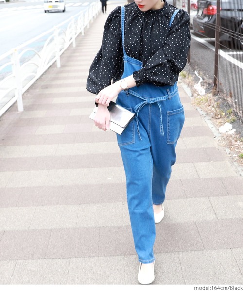 coca（coca）（コカ）の「スクエアドットバックリボンブラウス（シャツ/ブラウス・レディース・ブラック・ONE SIZE）」の7枚目の写真