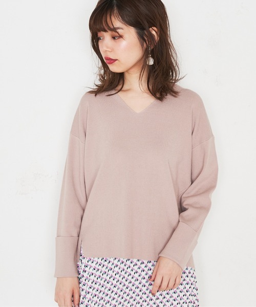 natural couture(ナチュラルクチュール)の「大人のきれいめVニット(ニット/セーター・レディース・アイボリー/ミント/オレンジ/ライトベージュ・FREE)」の20枚目の写真