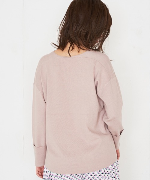 natural couture(ナチュラルクチュール)の「大人のきれいめVニット(ニット/セーター・レディース・アイボリー/ミント/オレンジ/ライトベージュ・FREE)」の22枚目の写真