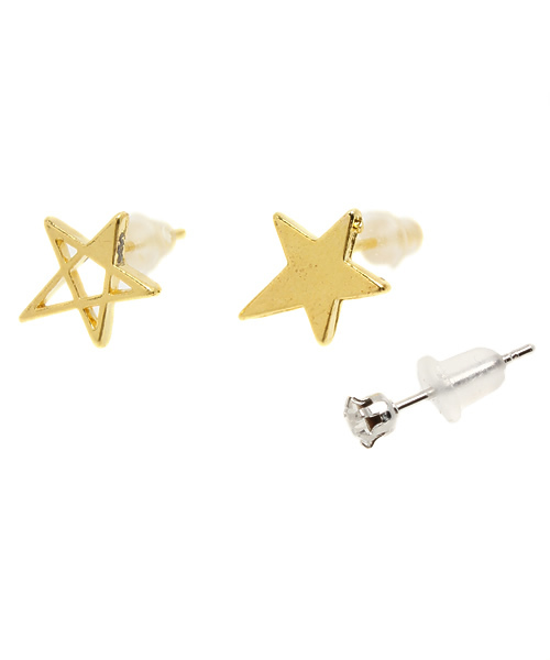 mystic（ミスティック）の「スターセットピアス（ピアス（両耳用）・レディース・ゴールド・ﾌﾘ-）」の4枚目の写真