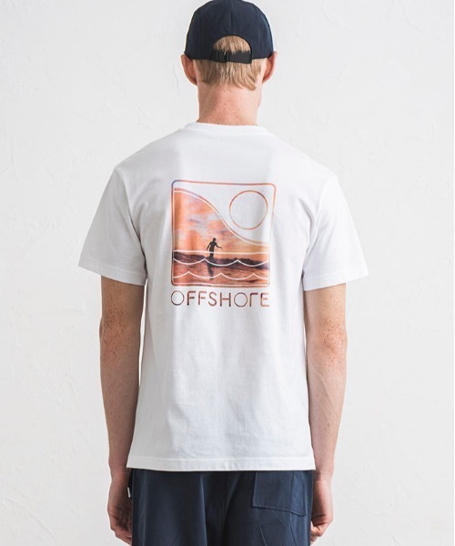 OFFSHORE(�I�t�V���A)�́y�R���{���zOS x U-SK PHOTO TEE/�I�t�V���A×U-SKE �t�H�gTEE(T�V���c/�J�b�g�\�[)