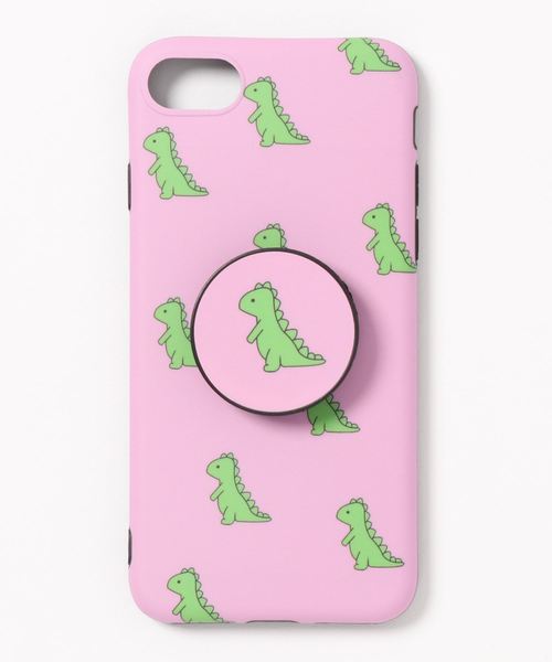 Spinns スピンズ の ソケット付き 総柄恐竜デザインモバイルケース Iphoneケース スマホケース カバー Wear
