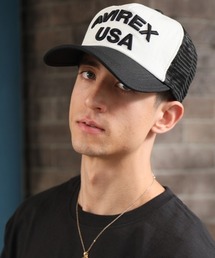 ARCADE（アーケード）の「AVIREX アビレックス メッシュキャップ ナンバリング＆USAワッペンデザイン 選べるレギュラー＆キングサイズ（キャップ）」