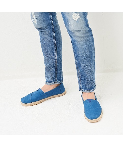 Toms トムス の プラント ダイド インディゴ キャンバス ロープ メンズ アルパルガータ スリッポン Wear Toms トムス の プラント ダイド インディゴ キャンバス ロープ メンズ アルパルガータ スリッポン Wear