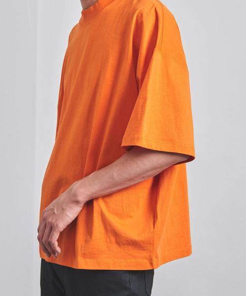 STUDIO NICHOLSON 5部袖　綿100%シャツ　鮮やかオレンジ MEN'S TOPS | Studio Nicholson