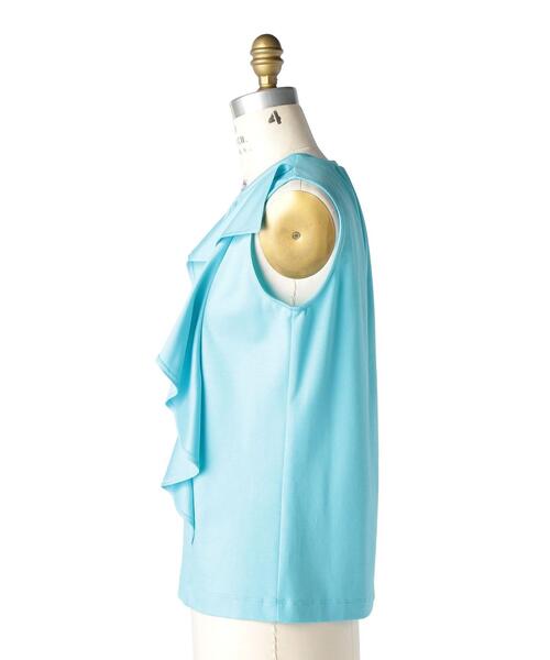 Drawerドゥロワー コットンハリヌキ　ノースリーブカットソー SUMMER コットンハリヌキノースリーブ