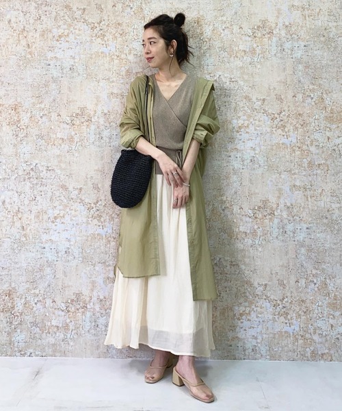 【試着のみ】23区 L LIBECO シャツワンピース　ライトイエロー系　46 23区（ニジュウサンク）の「【一部店舗限定】LIBECO スキッパー シャツ