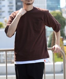 【OUTDOOR PRODUCTS/アウトドアプロダクツ】肉厚でヘタらないヘビロテ確実Tシャツ ボックスシルエット ユニセックスサイジング ポケット付き ヘビーウェイト5分袖Tシャツカットソー