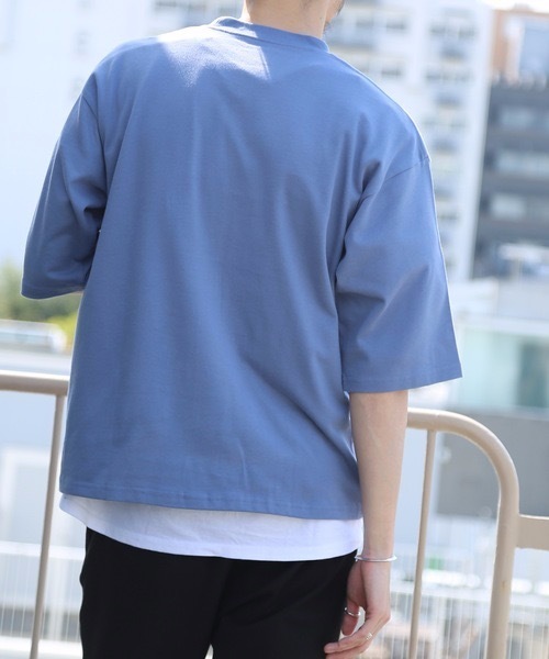 OUTDOOR PRODUCTS(アウトドアプロダクツ)の「【OUTDOOR PRODUCTS/アウトドアプロダクツ】肉厚でヘタらないヘビロテ確実Tシャツ ボックスシルエット ユニセックスサイジング ポケット付き ヘビーウェイト5分袖Tシャツカットソー(Tシャツ/カットソー・メンズ・チャコールグレー/ブラウン/アイボリー/ブルー系その他/ダークベージュ・SMALL/MEDIUM/LARGE/X-LARGE)」の17枚目の写真