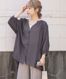 [2021SS新色登場]キーネックウェストベルトチュニック