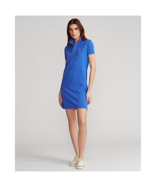 POLO RALPH LAUREN(ポロ ラルフ ローレン)の「コットン メッシュ ポロドレス(ワンピース・レディース・ブルー・SMALL/MEDIUM/X-SMALL/L)」の7枚目の写真