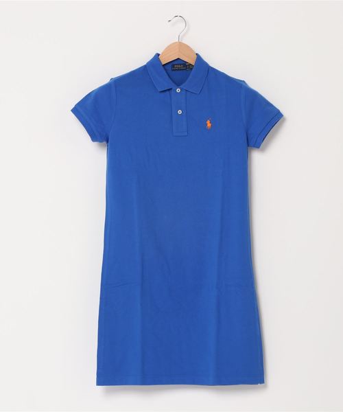 POLO RALPH LAUREN(ポロ ラルフ ローレン)の「コットン メッシュ ポロドレス(ワンピース・レディース・ブルー・SMALL/MEDIUM/X-SMALL/L)」の2枚目の写真