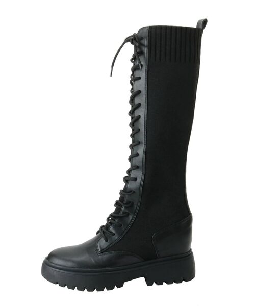 GYDA（ジェイダ）の「ニットドッキングインソールワークブーツ（ブーツ・レディース・ブラック・SMALL/MEDIUM/LARGE）」の13枚目の写真