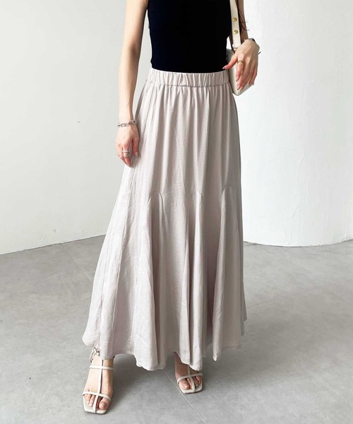 GeeRA(ジーラ)の「【5サイズ展開】オンオフ着られる マーメイドフレアーロングスカート(スカート・レディース・アニマル/ホワイト/モカ/その他/オレンジ/ブラック系その他/グレイッシュベージュ/チャコール/ブラック/ダークブラウン/チェック/グレー系その他/アイボリー/ブラック系その他2・SMALL/X-LARGE/MEDIUM/LARGE/XX-LARGE)」の10枚目の写真