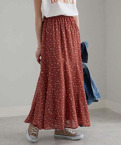 GeeRA(ジーラ)の「【5サイズ展開】オンオフ着られる マーメイドフレアーロングスカート(スカート・レディース・アニマル/ホワイト/モカ/その他/オレンジ/ブラック系その他/グレイッシュベージュ/チャコール/ブラック/ダークブラウン/チェック/グレー系その他/アイボリー/ブラック系その他2・SMALL/X-LARGE/MEDIUM/LARGE/XX-LARGE)」の11枚目の写真