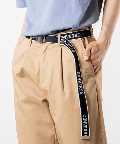 CONVERSE（コンバース）の「WEGO/CONVERSE ジャガードテープガチャベルト（ベルト・メンズ・ベージュ/ホワイト/ブラック・FREE）」の2枚目の写真