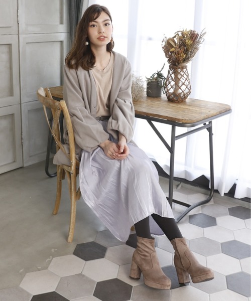 VIVIAN(ヴィヴィアン)の「厚底プラットフォームスクエアトゥショートブーツ(ブーツ・レディース・グレー系その他6/ブラウン系その他5/ブラック系その他2/ブラック系その他3・M/S/L)」の21枚目の写真