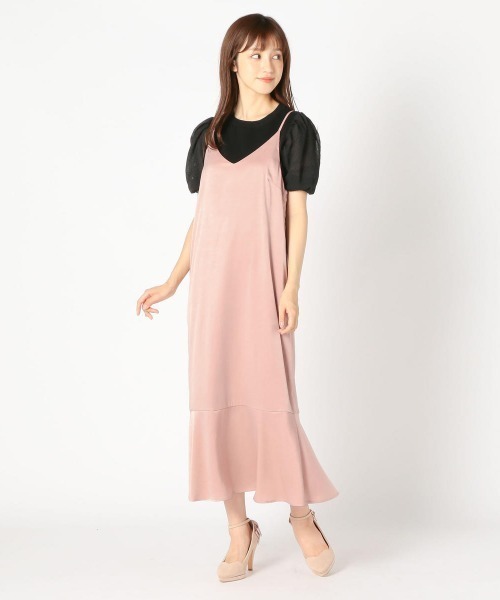 セール 袖ドットニットキャミワンピースセット ワンピース Misch Masch ミッシュマッシュ のファッション通販 Zozotown