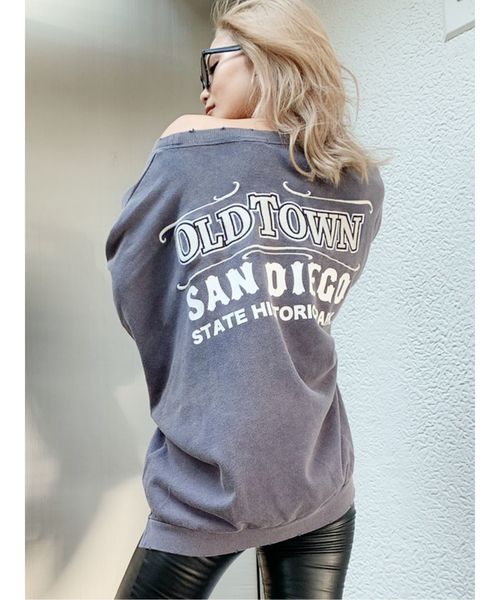 GYDA OLDTOWNドルマンスウェットトップス グレー OLDTOWNドルマンスウェットトップス[品番：MKSW0021768]｜GYDA