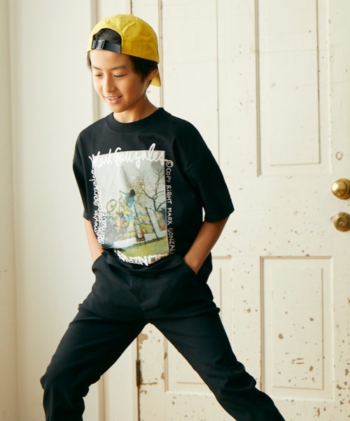 ＆yam（アンドヤム）の「マークゴンザレスTシャツ（Tシャツ/カットソー・キッズ・ベージュ/オフホワイト/キャメル/ブラック・150/120/100/110/160/140/130）」の3枚目の写真