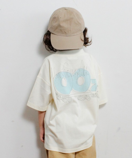 ＆yam（アンドヤム）の「マークゴンザレスTシャツ（Tシャツ/カットソー・キッズ・ベージュ/オフホワイト/キャメル/ブラック・150/120/100/110/160/140/130）」の6枚目の写真