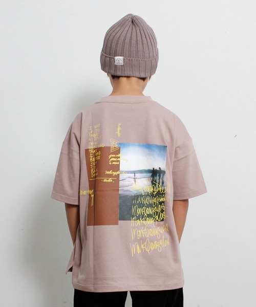 ＆yam（アンドヤム）の「マークゴンザレスTシャツ（Tシャツ/カットソー・キッズ・ベージュ/オフホワイト/キャメル/ブラック・150/120/100/110/160/140/130）」の8枚目の写真