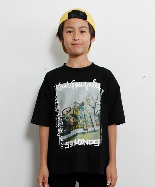 ＆yam（アンドヤム）の「マークゴンザレスTシャツ（Tシャツ/カットソー・キッズ・ベージュ/オフホワイト/キャメル/ブラック・150/120/100/110/160/140/130）」の11枚目の写真