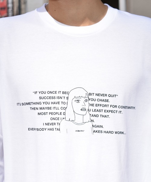 DOUBLE STEAL（ダブルスティール）の「Rakugaki Girl 長袖Tシャツ（Tシャツ/カットソー・メンズ・ホワイト/ブラック/グリーン・MEDIUM/LARGE/X-LARGE）」の8枚目の写真