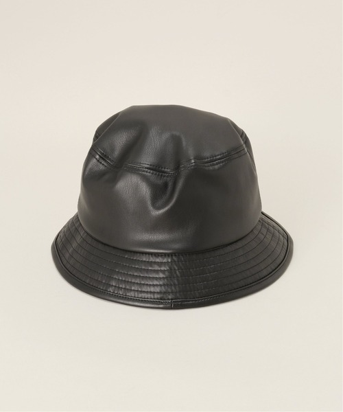 VLANK（ブランク）の「【VLANK / ブランク】 F.LEATHER BUCKET HAT（ハット・メンズ・ブラック・FREE）」の4枚目の写真