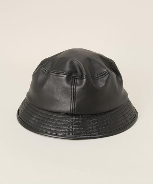 VLANK（ブランク）の「【VLANK / ブランク】 F.LEATHER BUCKET HAT（ハット・メンズ・ブラック・FREE）」の3枚目の写真