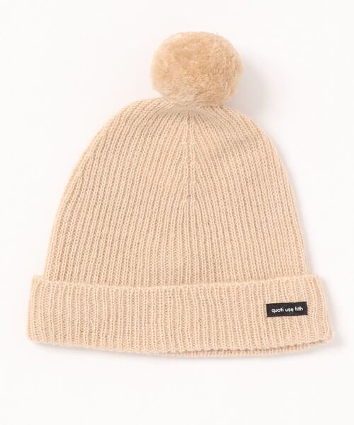 quoti use fith（クゥオティ　ユース　フィス）の「ユルフライスニットCAP（ニットキャップ/ビーニー・キッズ・ブラウン/グレー/ベージュ・FREE）」の3枚目の写真