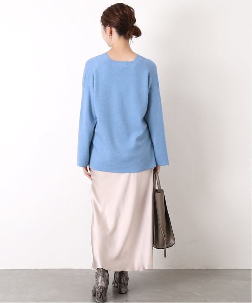 【美品】IENA LA BOUCLE アンゴラ混 Vネック　ニットプルオーバー セール】アンゴララメ ニュアンスVネックプルオーバー◇（ニット