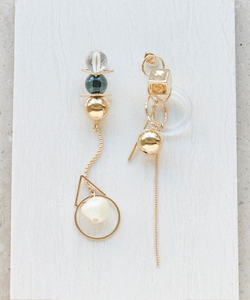 amplis(アンプリス)の「アシンメトリーロングピアス/trinbal(ピアス(両耳用)・レディース・シルバー/ゴールド・FREE)」の6枚目の写真