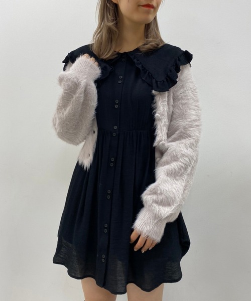 one after another NICE CLAUP（ワンアフターアナザーナイスクラップ）の「襟付きブラウス（シャツ/ブラウス・レディース・ブラック/オフホワイト/ミント・FREE）」の8枚目の写真