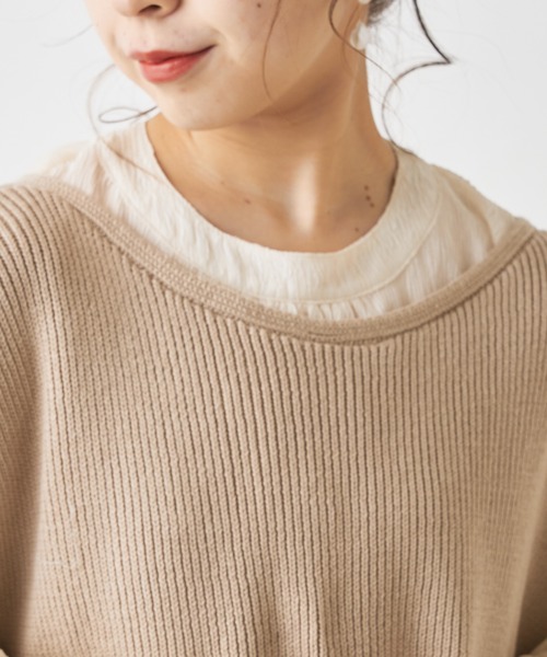 Chico（チコ）の「サイドリボンニットベスト付きプリーツロングワンピース（ワンピース・レディース・アイボリー/ミント/ホワイト・FREE）」の13枚目の写真