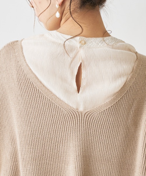 Chico（チコ）の「サイドリボンニットベスト付きプリーツロングワンピース（ワンピース・レディース・アイボリー/ミント/ホワイト・FREE）」の14枚目の写真