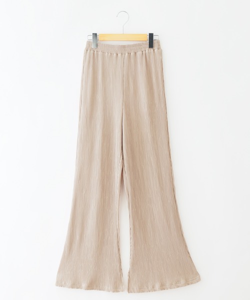 Chaco closet(チャコ クローゼット)の「フレアシルエットスリットプリーツパンツ(その他パンツ・レディース・イエロー/ライトベージュ/ライトグレー/ブラック/ブラウン/オレンジ/ライトグリーン・FREE)」の22枚目の写真