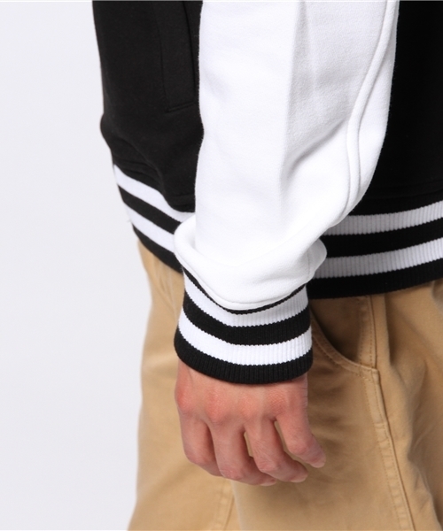 GIORDANO（ジョルダーノ）の「[GIORDANO]ポンチワッペンスタジャン（スタジャン・メンズ・ブラック/レッド・LARGE/MEDIUM）」の8枚目の写真