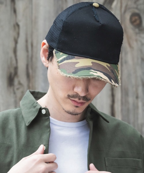 mko9536- Damage Mesh Cap メッシュキャップ（キャップ