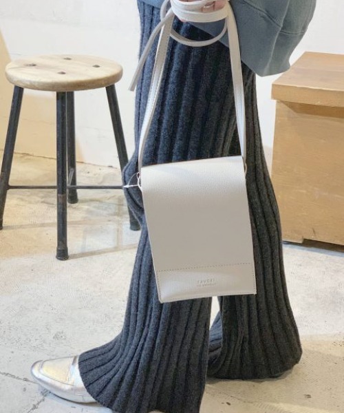 Per sist ence(パーシエンス)の「エコバッグ付ミニショルダー(ショルダーバッグ・レディース・ライトグレー/ブラック/サックスブルー/ブラウン系その他・FREE)」の1枚目の写真