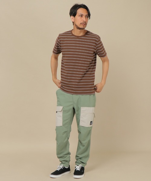 IKKA LOUNGE（イッカラウンジ）の「ミラノリブボーダークールネックT（Tシャツ/カットソー・メンズ・ホワイト/ネイビー/ブラウン・M/S/L/XL）」の4枚目の写真