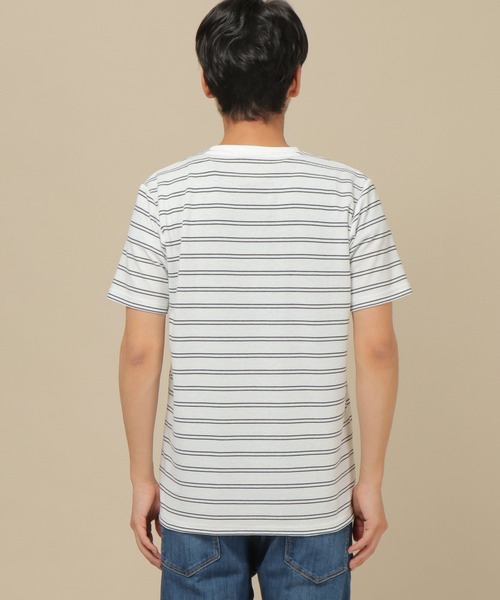 IKKA LOUNGE（イッカラウンジ）の「ミラノリブボーダークールネックT（Tシャツ/カットソー・メンズ・ホワイト/ネイビー/ブラウン・M/S/L/XL）」の13枚目の写真